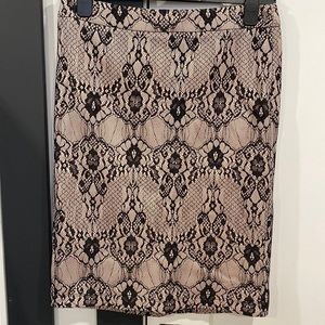 Black and pink lace skirt